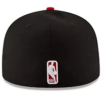 NBA Black/Red Chicago Bulls Official Team Color 2Tone 59FIFTY Fitted Hat