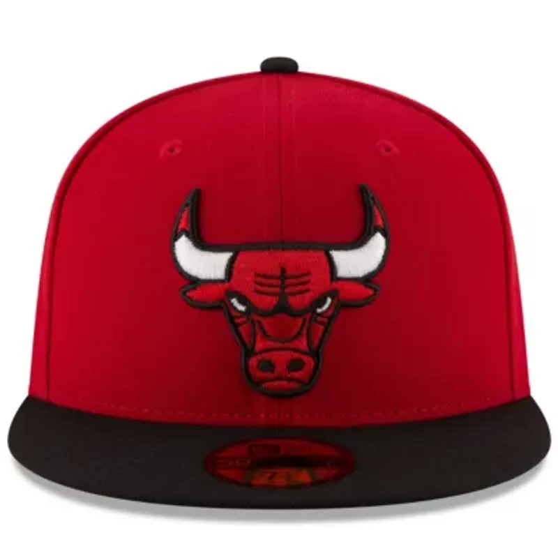 NBA Red/Black Chicago Bulls Official Team Color 2Tone 59FIFTY Fitted Hat