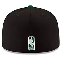 NBA Black/Green Boston Celtics Official Team Color 2Tone 59FIFTY Fitted Hat