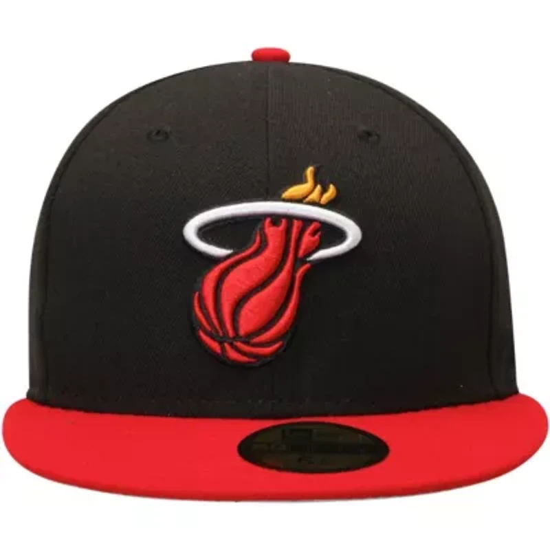 NBA Black/Red Miami Heat Official Team Color 2Tone 59FIFTY Fitted Hat
