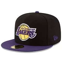 NBA Black/Purple Los Angeles Lakers Official Team Color 2Tone 59FIFTY Fitted Hat