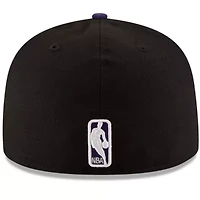NBA Black/Purple Los Angeles Lakers Official Team Color 2Tone 59FIFTY Fitted Hat