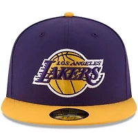 NBA Purple/Gold Los Angeles Lakers Official Team Color 2Tone 59FIFTY Fitted Hat