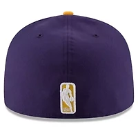 NBA Purple/Gold Los Angeles Lakers Official Team Color 2Tone 59FIFTY Fitted Hat
