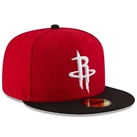 NBA Red/Black Houston Rockets Official Team Color 2Tone 59FIFTY Fitted Hat
