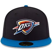 NBA Navy/Royal Oklahoma City Thunder Official Team Color 2Tone 59FIFTY Fitted Hat