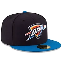 NBA Navy/Royal Oklahoma City Thunder Official Team Color 2Tone 59FIFTY Fitted Hat