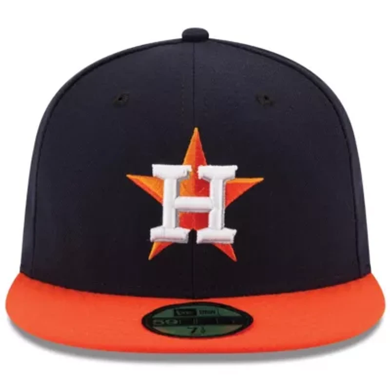 MLB Navy/Orange Houston Astros Road Authentic Collection On Field 59FIFTY Performance Fitted Hat