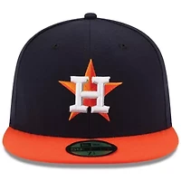 MLB Navy/Orange Houston Astros Road Authentic Collection On Field 59FIFTY Performance Fitted Hat
