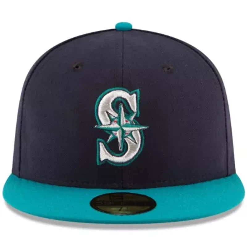 MLB Navy/Aqua Seattle Mariners Alternate Authentic Collection On Field 59FIFTY Fitted Hat