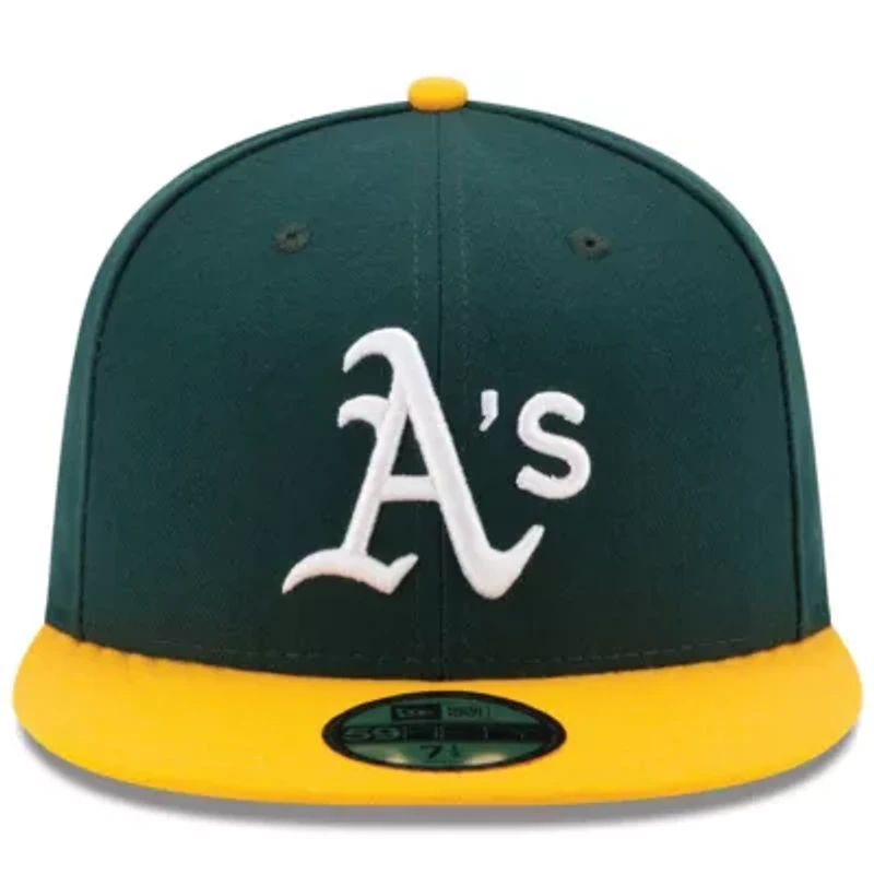 Oakland Athletics MLB Green/Yellow Home Authentic Collection On-Field 59FIFTY Fitted Hat