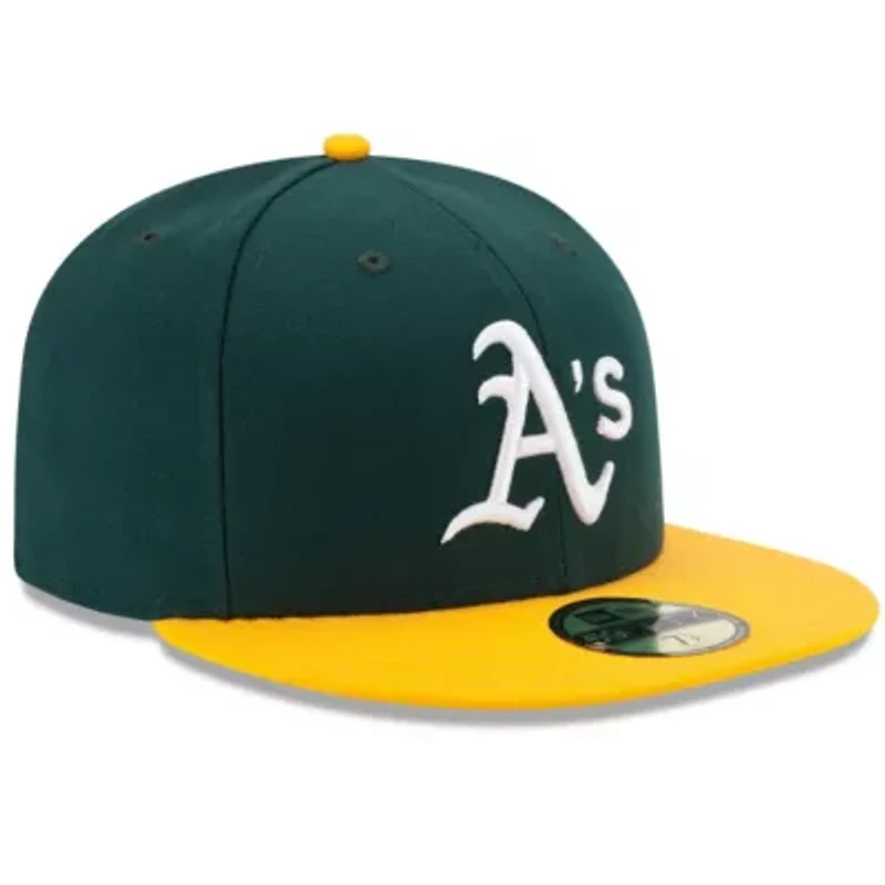 Oakland Athletics MLB Green/Yellow Home Authentic Collection On-Field 59FIFTY Fitted Hat
