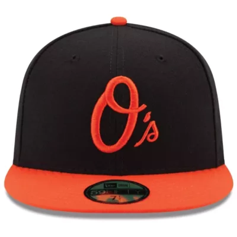 MLB Black/Orange Baltimore Orioles Alternate Authentic Collection On Field 59FIFTY Performance Fitted Hat