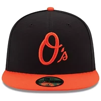 MLB Black/Orange Baltimore Orioles Alternate Authentic Collection On Field 59FIFTY Performance Fitted Hat