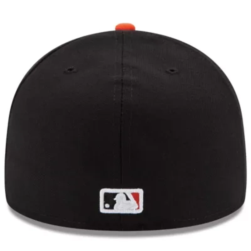 MLB Black/Orange Baltimore Orioles Road Authentic Collection On-Field 59FIFTY Fitted Hat