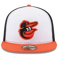 MLB White/Orange Baltimore Orioles Home Authentic Collection On-Field 59FIFTY Fitted Hat
