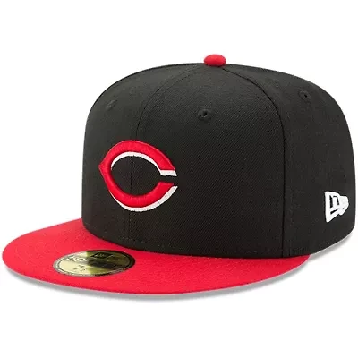 MLB Red/Black Cincinnati Reds Road Authentic Collection On-Field 59FIFTY Fitted Hat