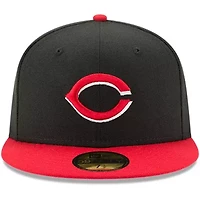 MLB Red/Black Cincinnati Reds Road Authentic Collection On-Field 59FIFTY Fitted Hat