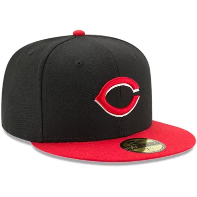 MLB Red/Black Cincinnati Reds Road Authentic Collection On-Field 59FIFTY Fitted Hat