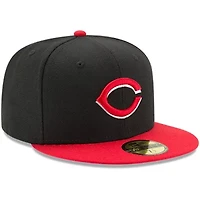MLB Red/Black Cincinnati Reds Road Authentic Collection On-Field 59FIFTY Fitted Hat