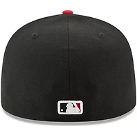MLB Red/Black Cincinnati Reds Road Authentic Collection On-Field 59FIFTY Fitted Hat