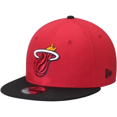 NBA Red/Black Miami Heat 2-Tone 9FIFTY Adjustable Snapback Hat