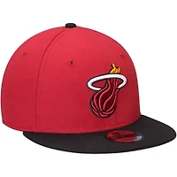 NBA Red/Black Miami Heat 2-Tone 9FIFTY Adjustable Snapback Hat
