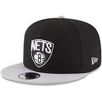 NBA Black/Gray Brooklyn Nets 2-Tone 9FIFTY Adjustable Snapback Hat