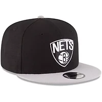 NBA Black/Gray Brooklyn Nets 2-Tone 9FIFTY Adjustable Snapback Hat
