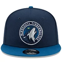 NBA Navy/Blue Minnesota Timberwolves 2-Tone 9FIFTY Adjustable Snapback Hat