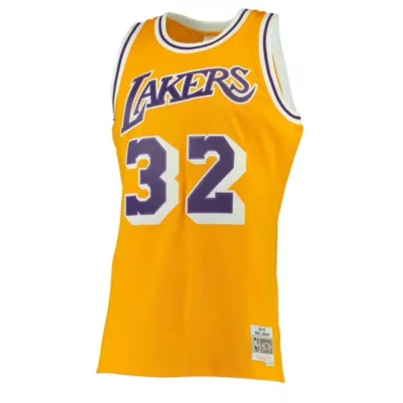NBA Magic Johnson Los Angeles Lakers 1984/85 Hardwood Classics Swingman Jersey