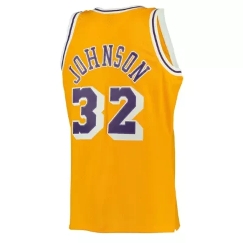 NBA Magic Johnson Los Angeles Lakers 1984/85 Hardwood Classics Swingman Jersey