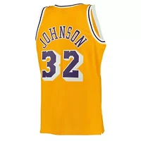 NBA Magic Johnson Los Angeles Lakers 1984/85 Hardwood Classics Swingman Jersey