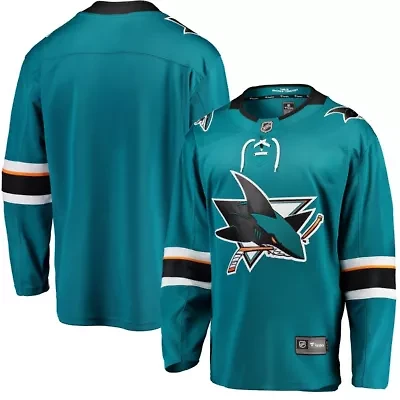 NHL Fanatics San Jose Sharks Breakaway Home Jersey