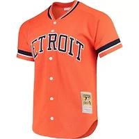 MLB Kirk Gibson Detroit Tigers Cooperstown Collection Mesh Batting Practice Button-Up Jersey