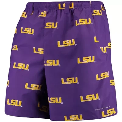 NCAA PFG LSU Tigers Backcast II 8" Omni-Shade Hybrid Shorts