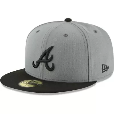 MLB Gray/Black Atlanta Braves Two-Tone 59FIFTY Fitted Hat