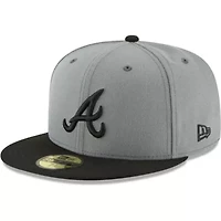 MLB Gray/Black Atlanta Braves Two-Tone 59FIFTY Fitted Hat