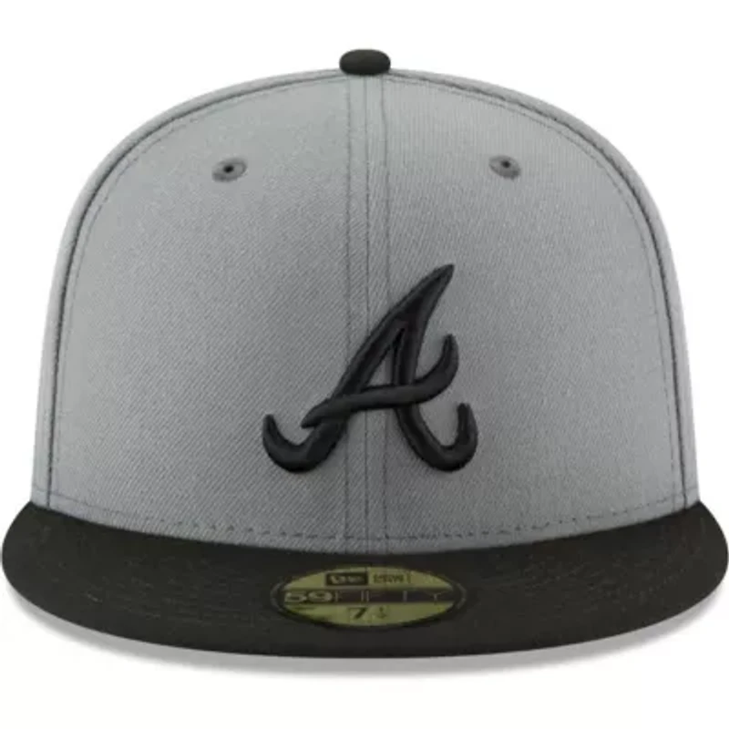 MLB Gray/Black Atlanta Braves Two-Tone 59FIFTY Fitted Hat