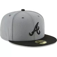 MLB Gray/Black Atlanta Braves Two-Tone 59FIFTY Fitted Hat