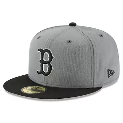 Boston Red Sox MLB Gray/Black Two-Tone 59FIFTY Fitted Hat