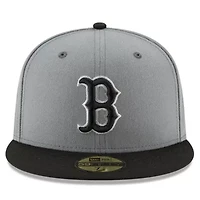 Boston Red Sox MLB Gray/Black Two-Tone 59FIFTY Fitted Hat