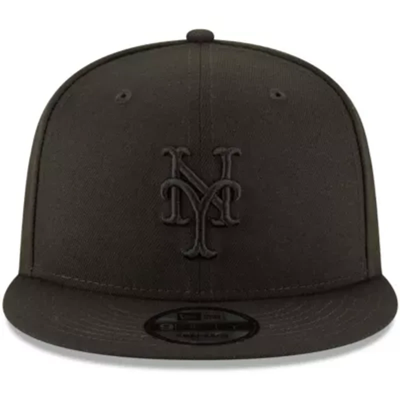 MLB New York Mets on 9FIFTY Team Snapback Adjustable Hat - Black