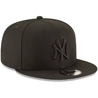 MLB New York Yankees on 9FIFTY Team Snapback Adjustable Hat - Black