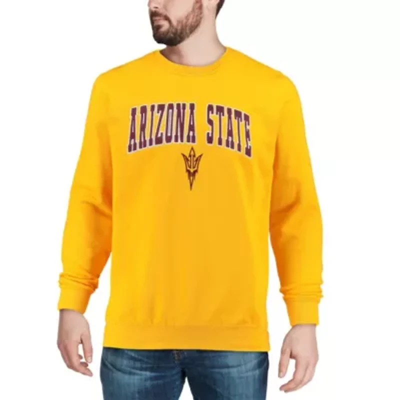 NCAA Arizona State Sun Devils Arch & Logo Crew Neck Sweatshirt
