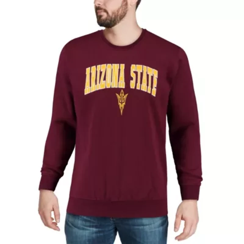 NCAA Arizona State Sun Devils Arch & Logo Crew Neck Sweatshirt