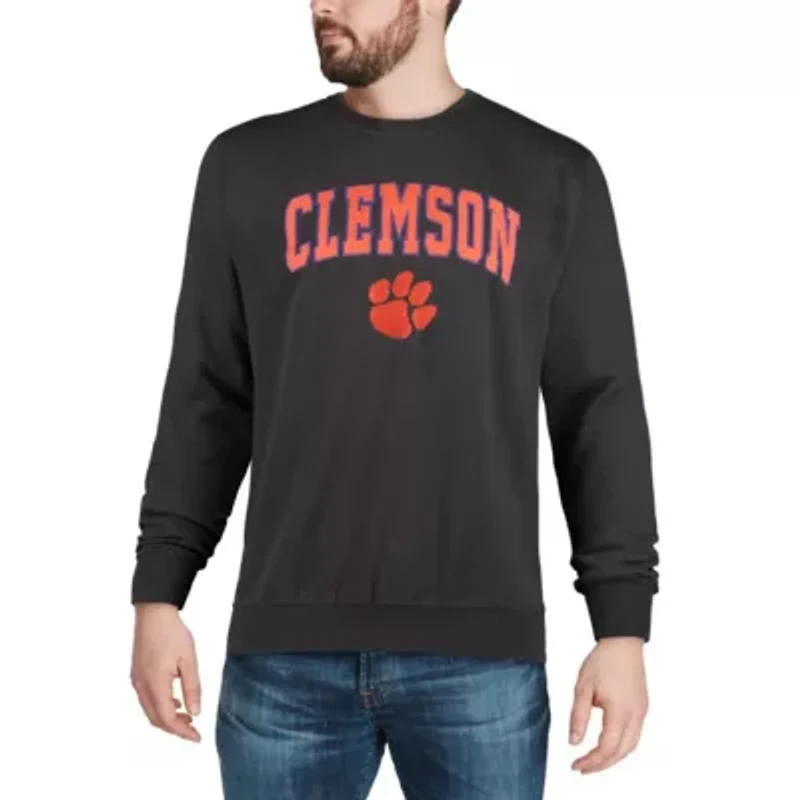 NCAA Clemson Tigers Arch & Logo Crew Neck Sweatshirt