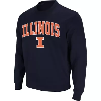 NCAA Illinois Fighting Illini Arch & Logo Crew Neck Sweatshirt