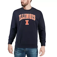 NCAA Illinois Fighting Illini Arch & Logo Crew Neck Sweatshirt