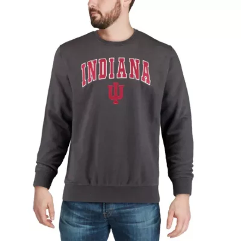 NCAA Indiana Hoosiers Arch & Logo Crew Neck Sweatshirt